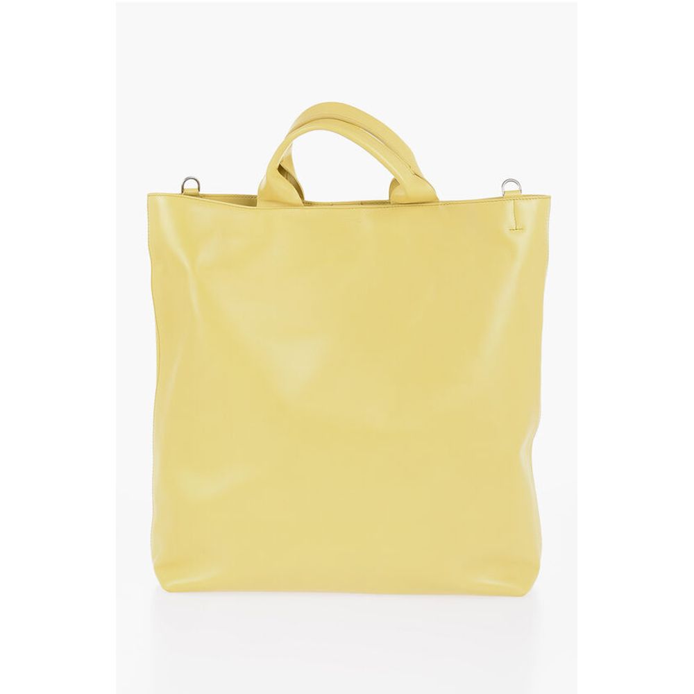 Jil Sander Leder Tote Bag mit abnehmbarem Schulterriemen