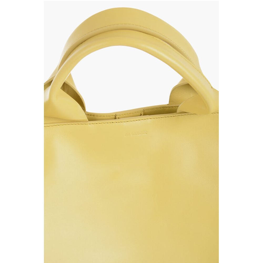 Jil Sander Leder Tote Bag mit abnehmbarem Schulterriemen
