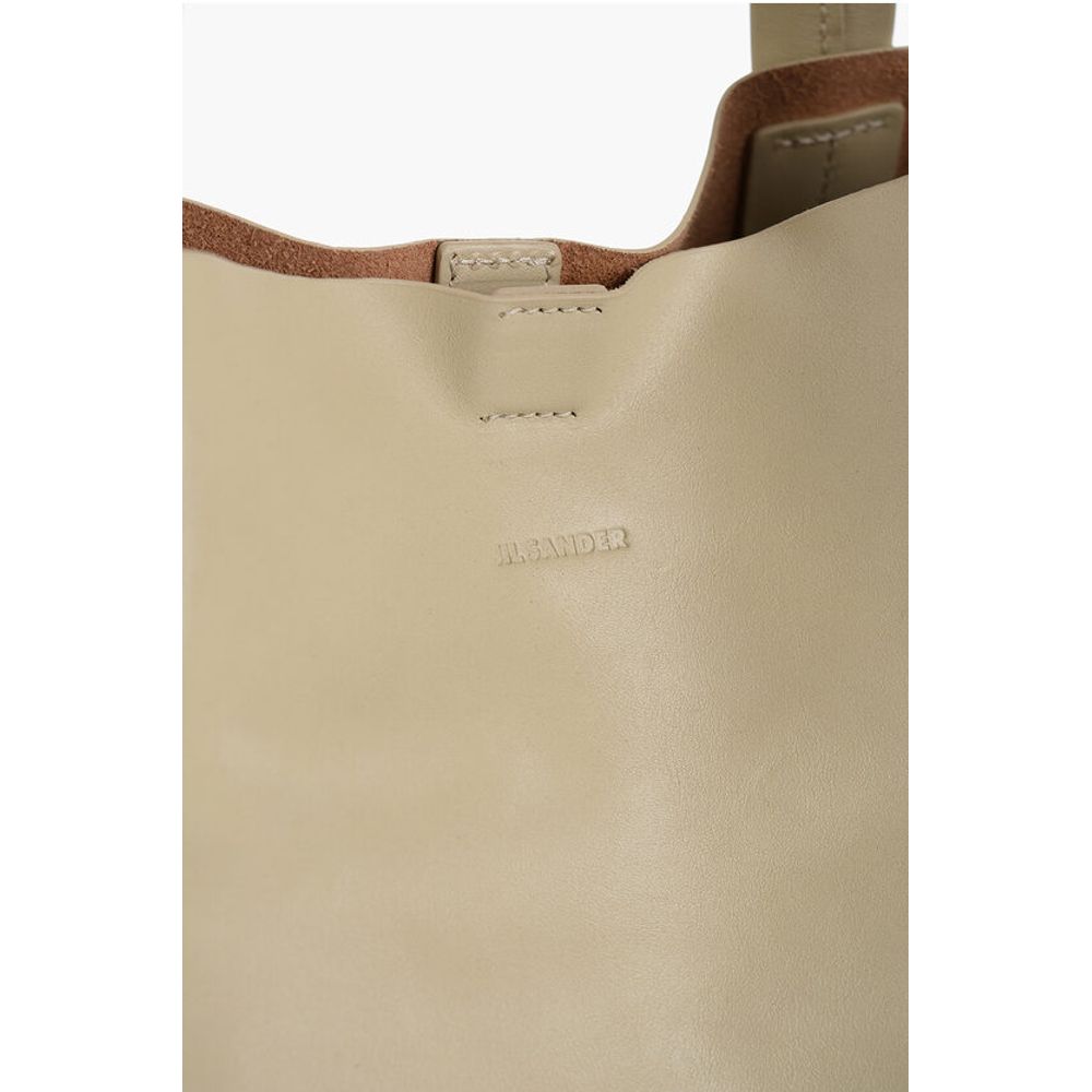 Jil Sander Leder TAPE Einkaufstasche mit verstellbarem Schulterriemen