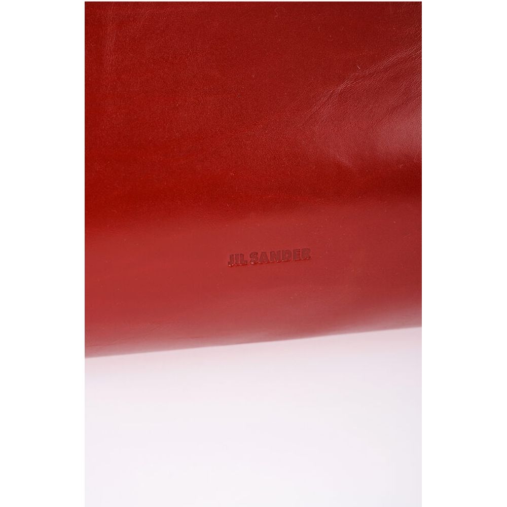 Jil Sander Rote Cowhide-Kupplungstasche