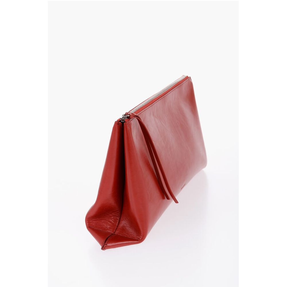 Jil Sander Rote Cowhide-Kupplungstasche