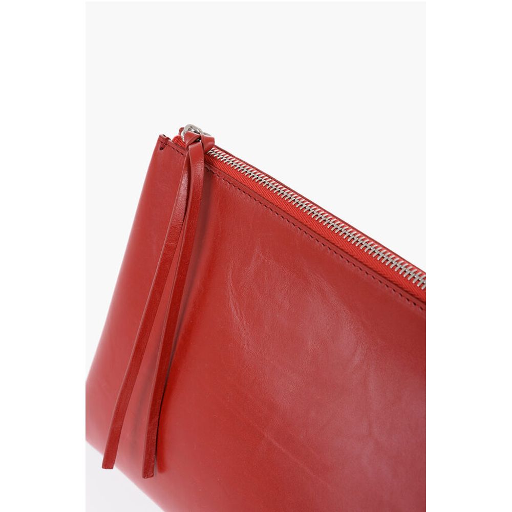Jil Sander Rote Cowhide-Kupplungstasche