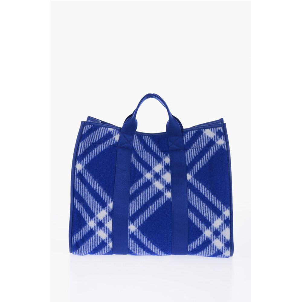 Burberry Jacquardtasche aus Wolle mit Außentaschen