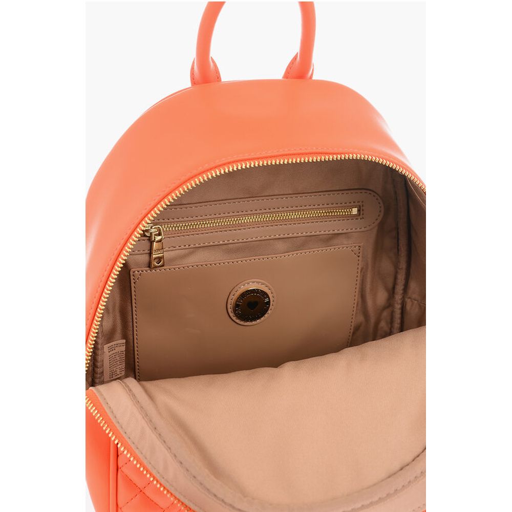 Moschino LOVE Gesteppter Kunstlederrucksack mit passender Tasche
