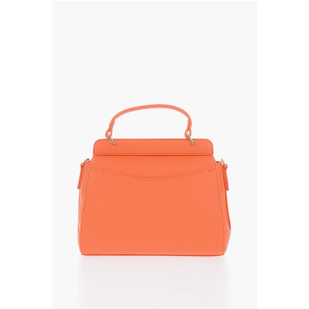 Moschino LOVE Mini-Tasche aus Kunstleder mit goldener Maxi-Plakette