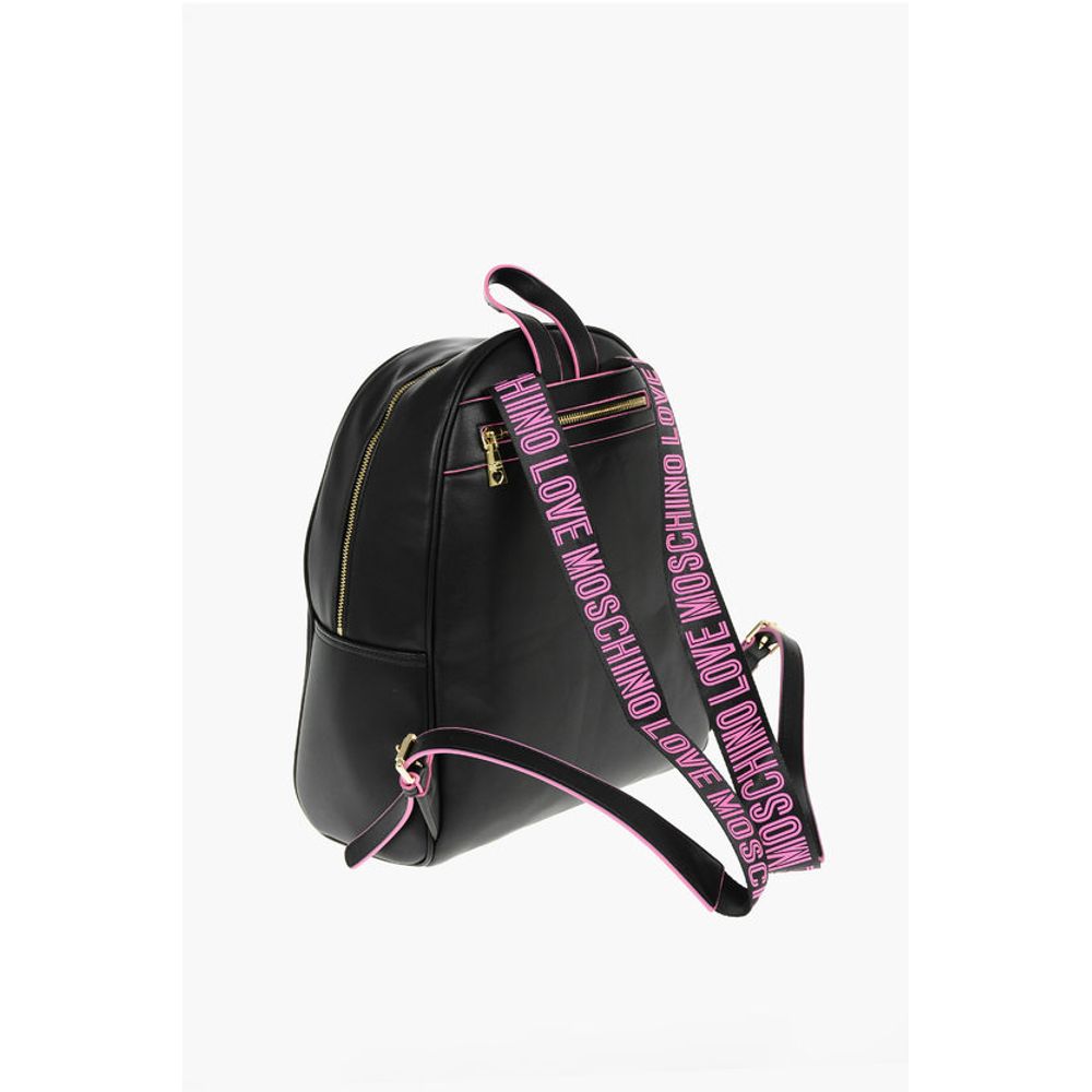Moschino LOVE Rucksack mit Logo-Schulterriemen aus Kunstleder SAFETY