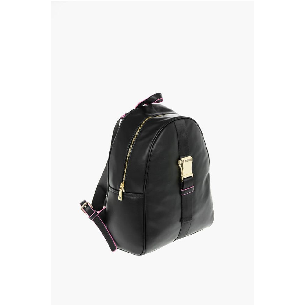Moschino LOVE Rucksack mit Logo-Schulterriemen aus Kunstleder SAFETY