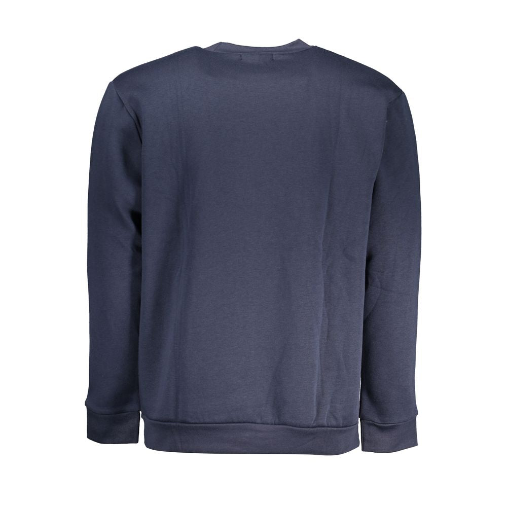 Cavalli Class Blauer Baumwollpullover für Männer