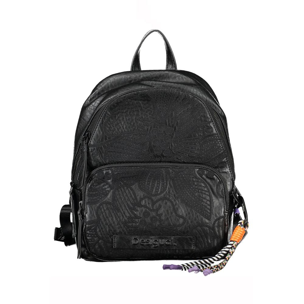Desigual Schwarzer Polyethylen-Rucksack
