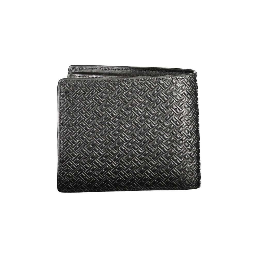 Tommy Hilfiger Schwarzes Leder Herren Portemonnaie