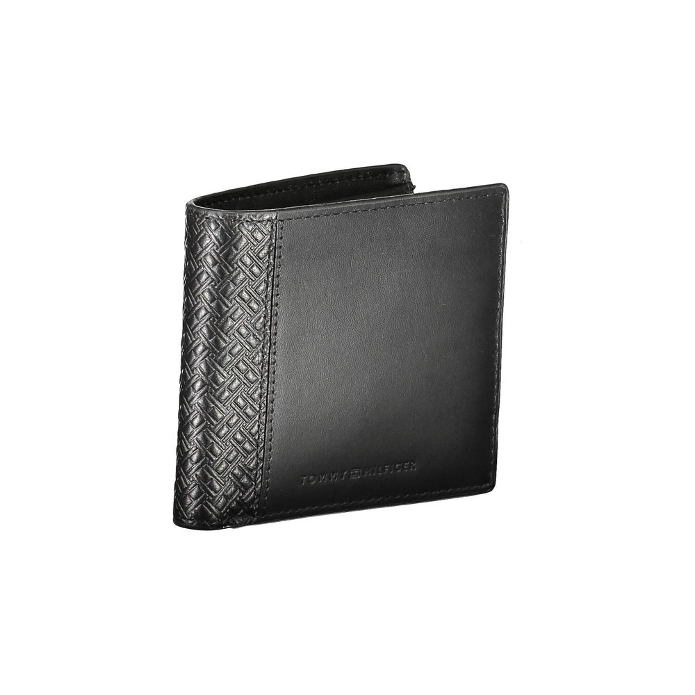 Tommy Hilfiger Schwarzes Leder Herren Portemonnaie