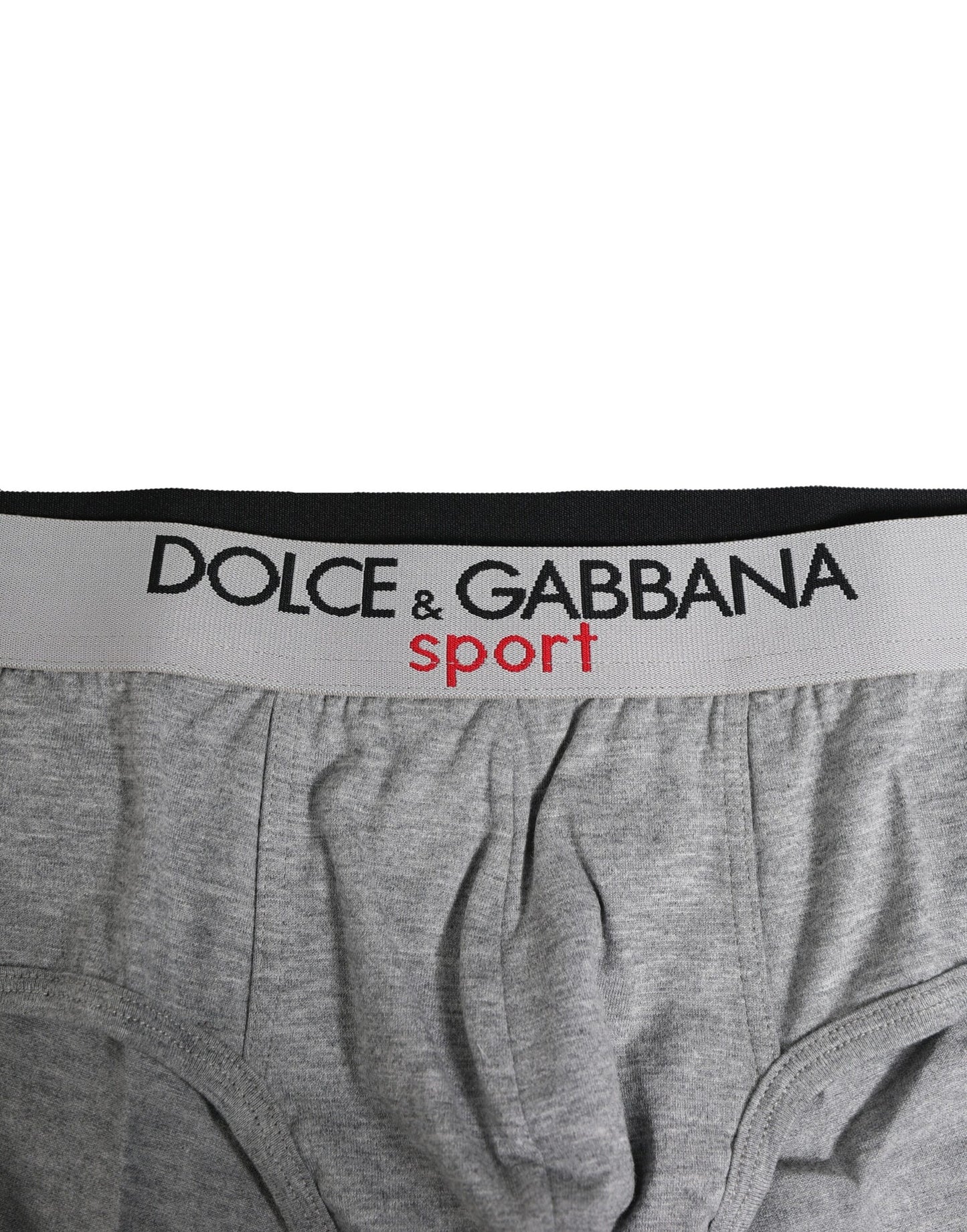 Dolce & Gabbana Graue Baumwolle Stretch Regular Herren Slip Unterwäsche