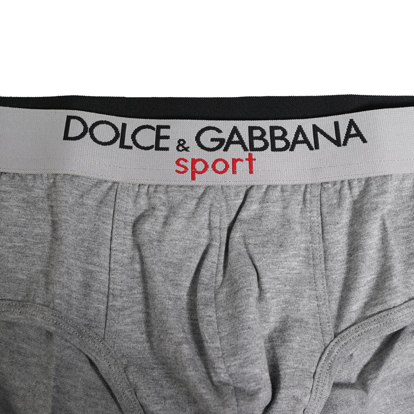 Dolce & Gabbana Graue Baumwolle Stretch Regular Herren Slip Unterwäsche