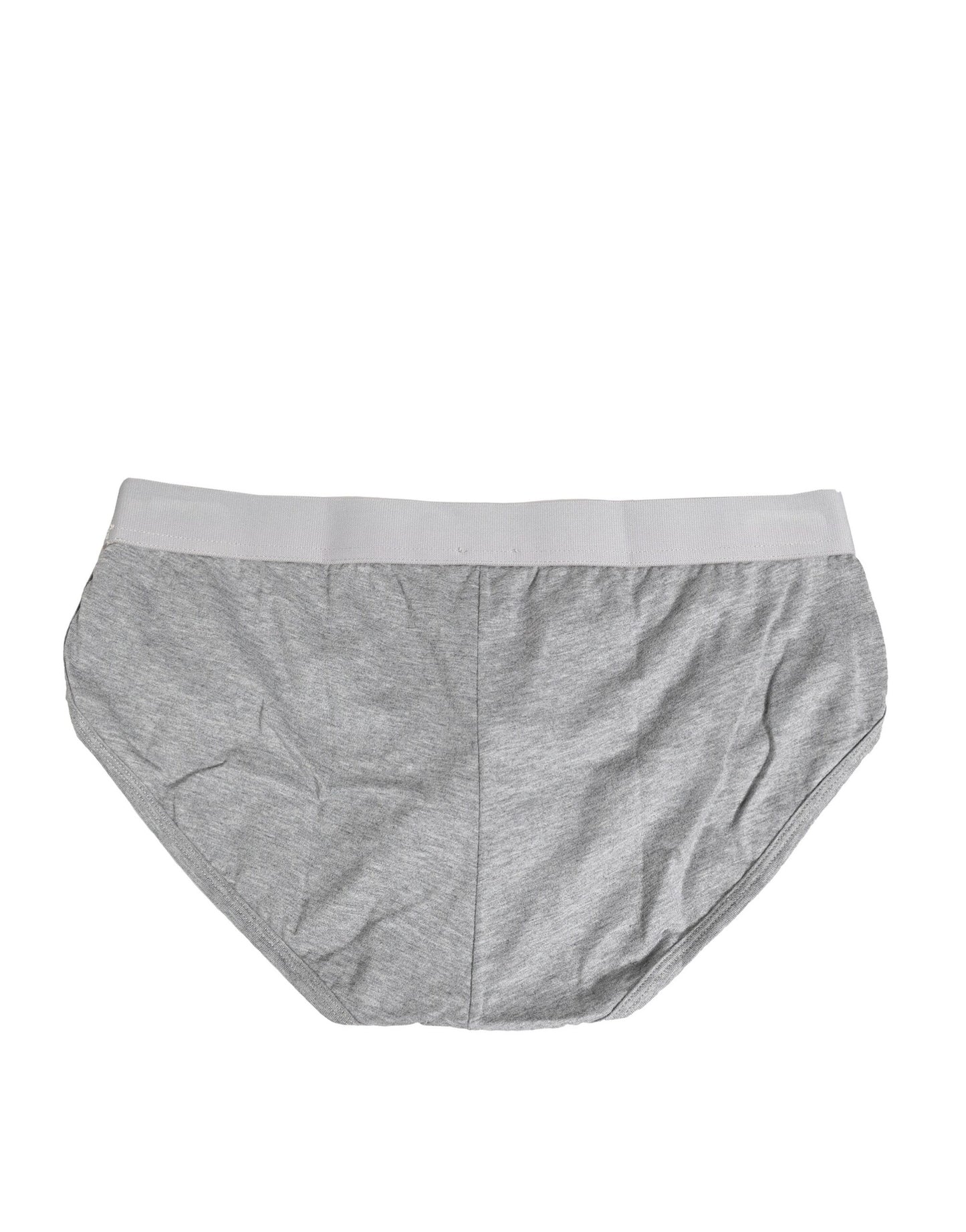 Dolce & Gabbana Graue Baumwolle Stretch Regular Herren Slip Unterwäsche