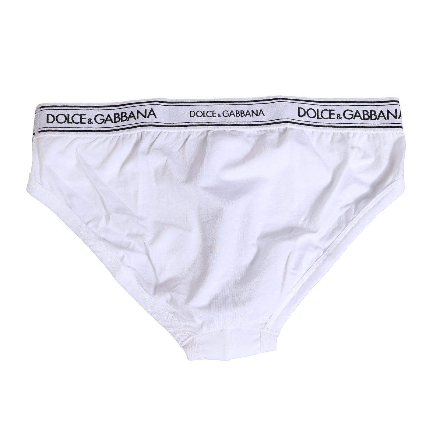 Dolce & Gabbana Weißer Baumwoll-Stretch-Slip Regular Unterwäsche