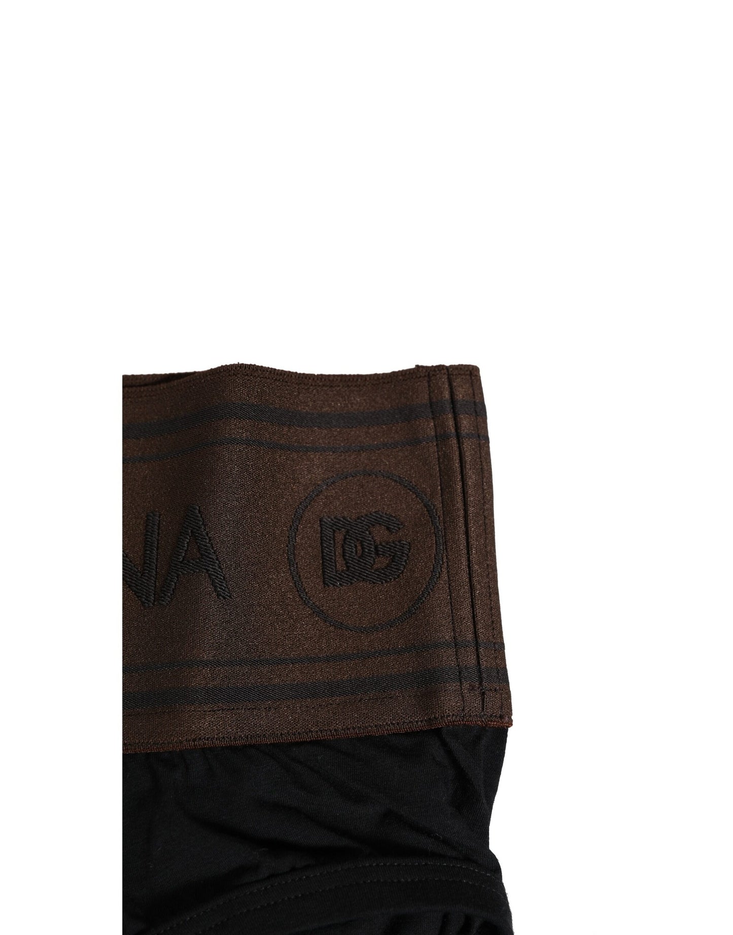 Dolce & Gabbana Schwarzer Cotton Stretch Regular Slip Unterwäsche