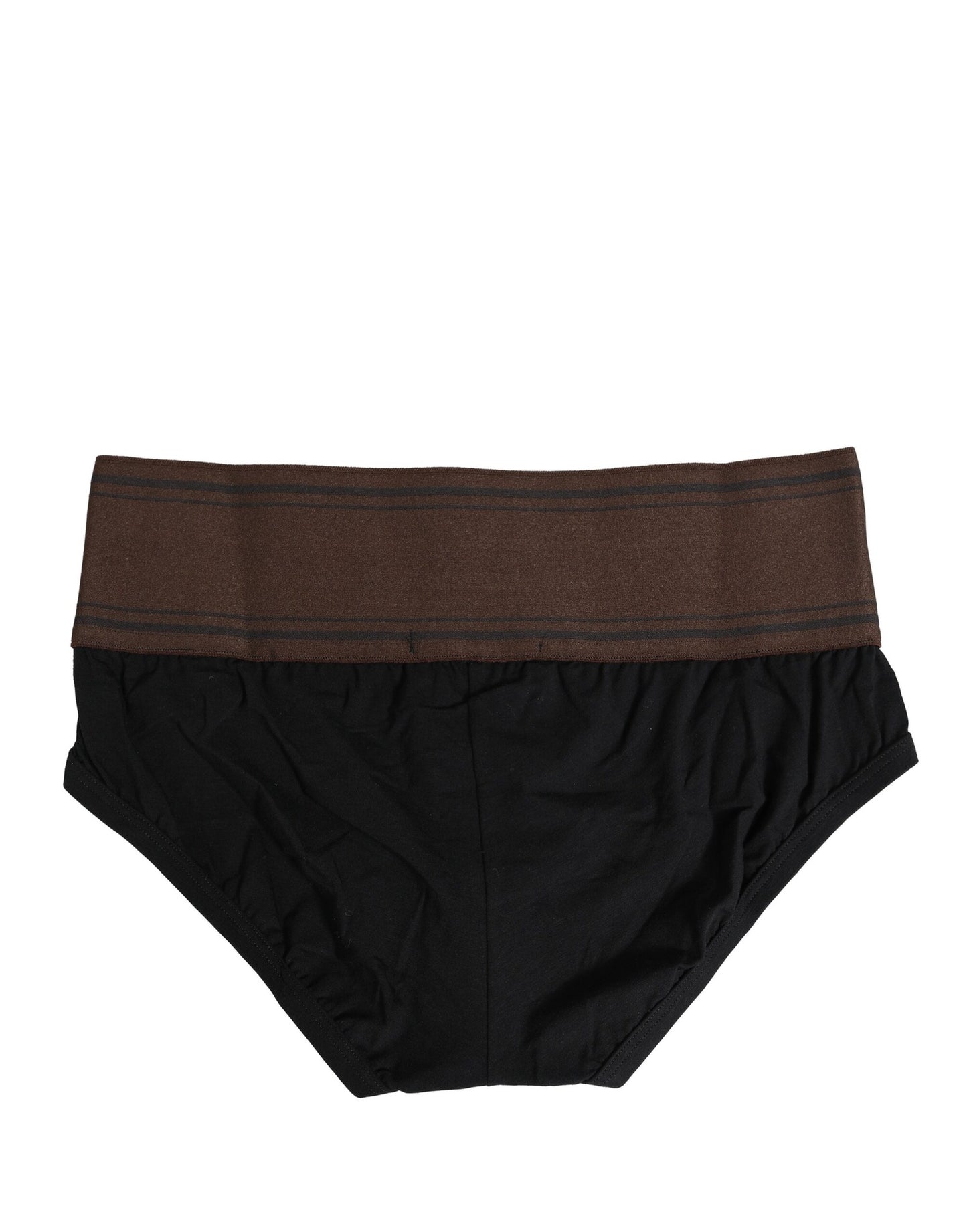 Dolce & Gabbana Schwarzer Cotton Stretch Regular Slip Unterwäsche