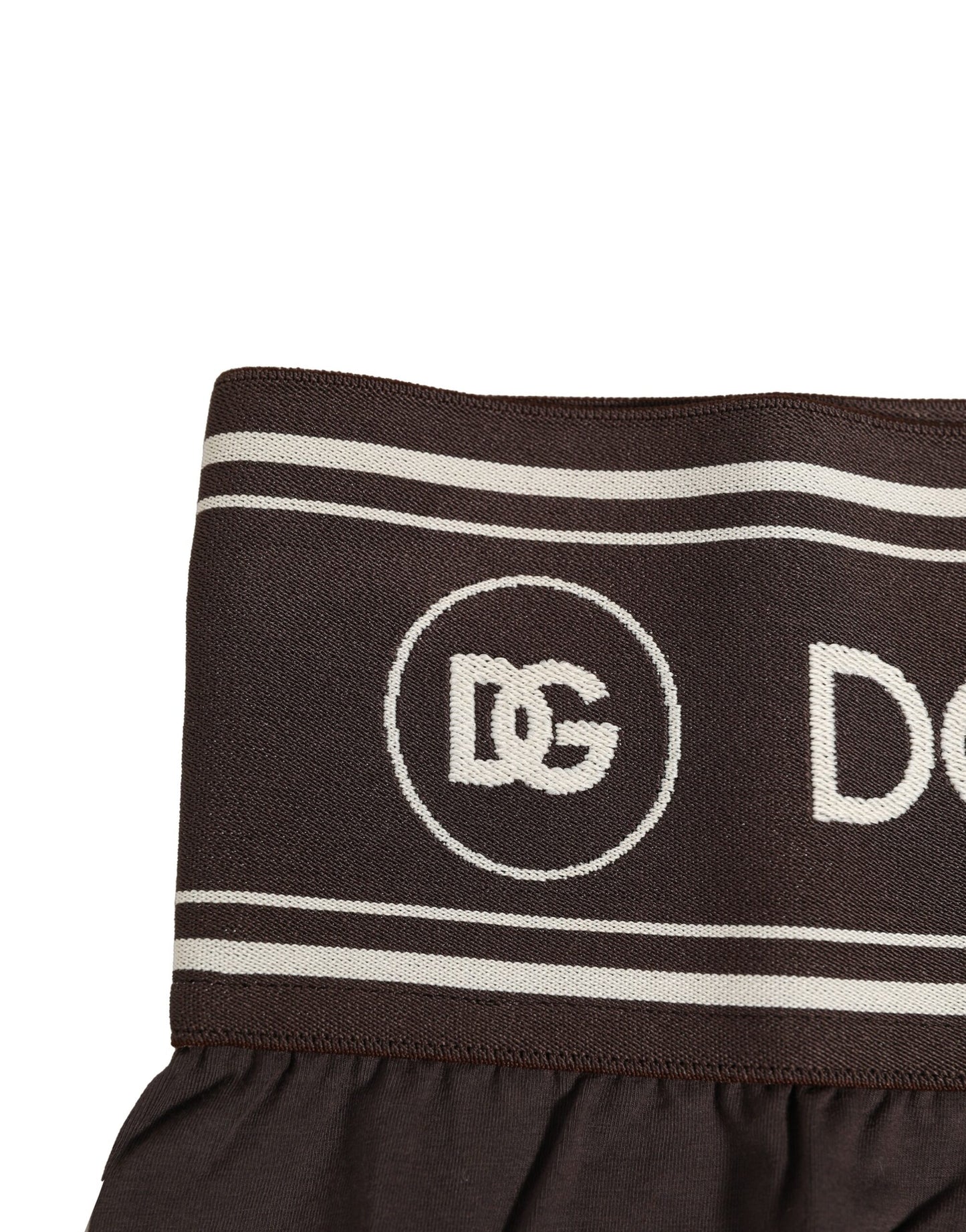 Dolce & Gabbana Brown Cotton Stretch Regular Boxer Unterwäsche