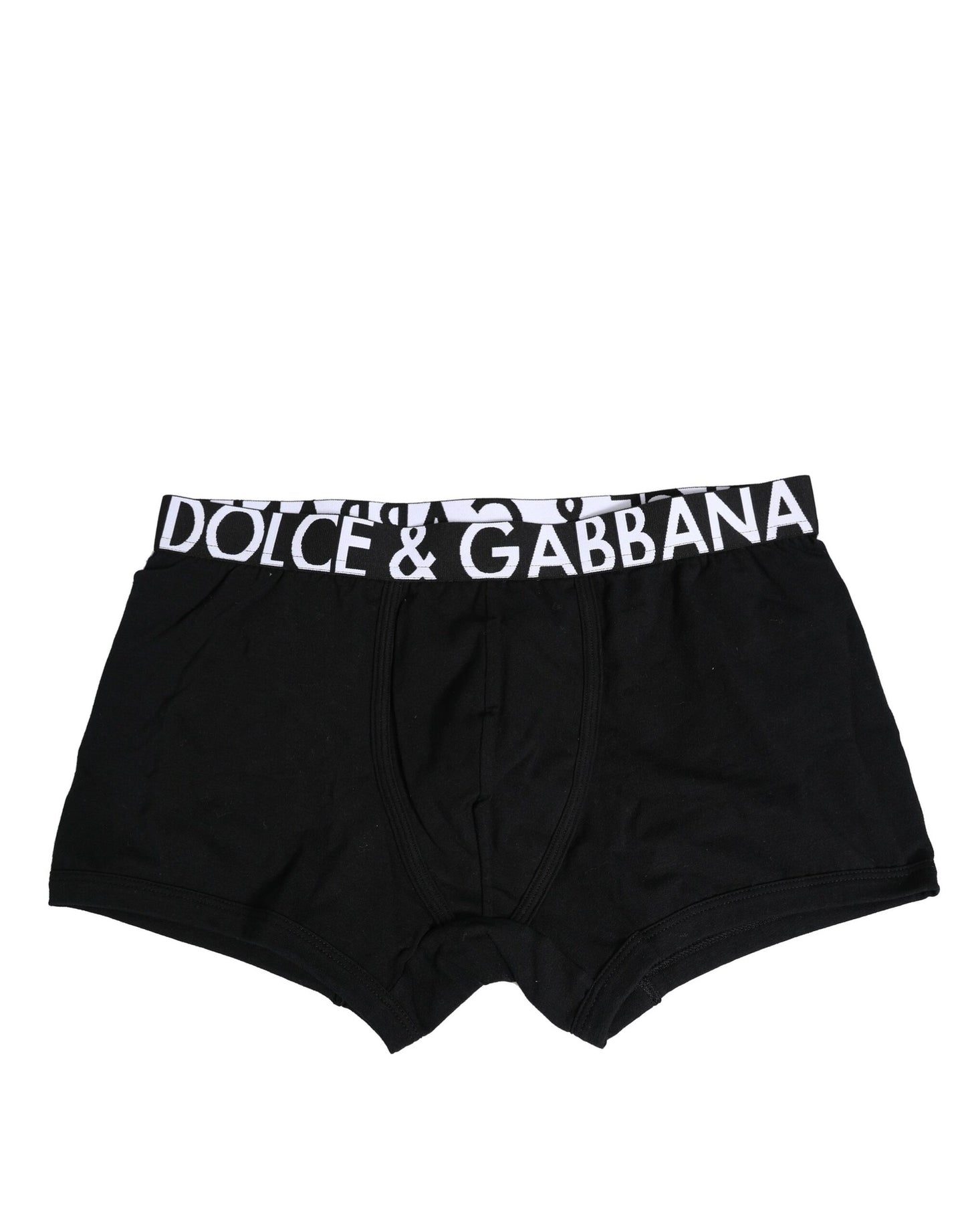 Dolce & Gabbana Schwarze Cotton Stretch Regular Boxer Unterwäsche