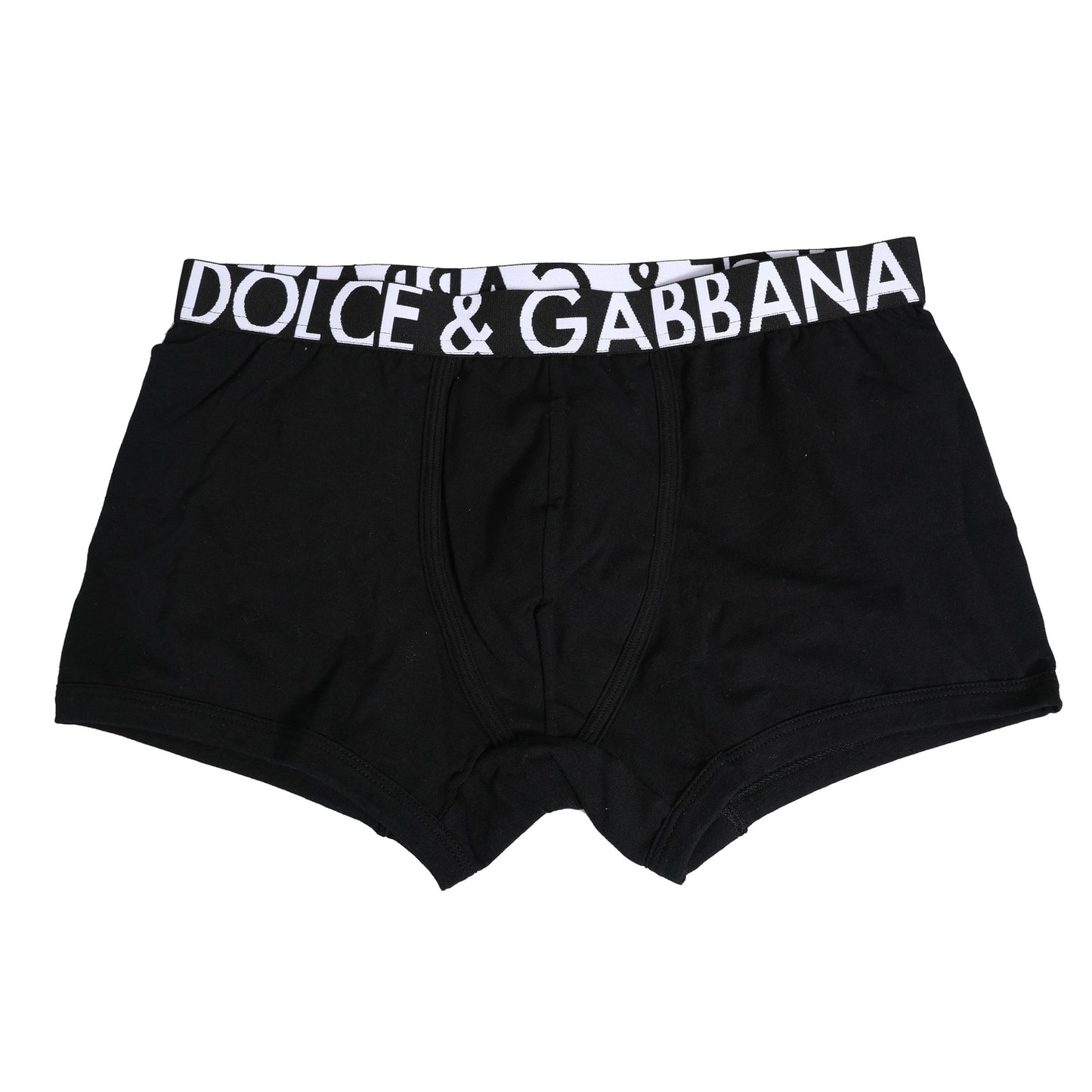 Dolce & Gabbana Schwarze Cotton Stretch Regular Boxer Unterwäsche