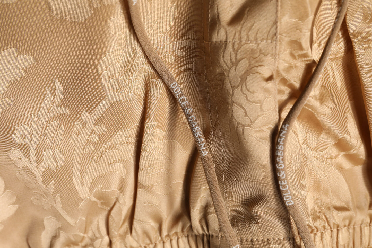 Dolce & Gabbana Brown Floral Jacquard Beachwear Shorts Bademode
