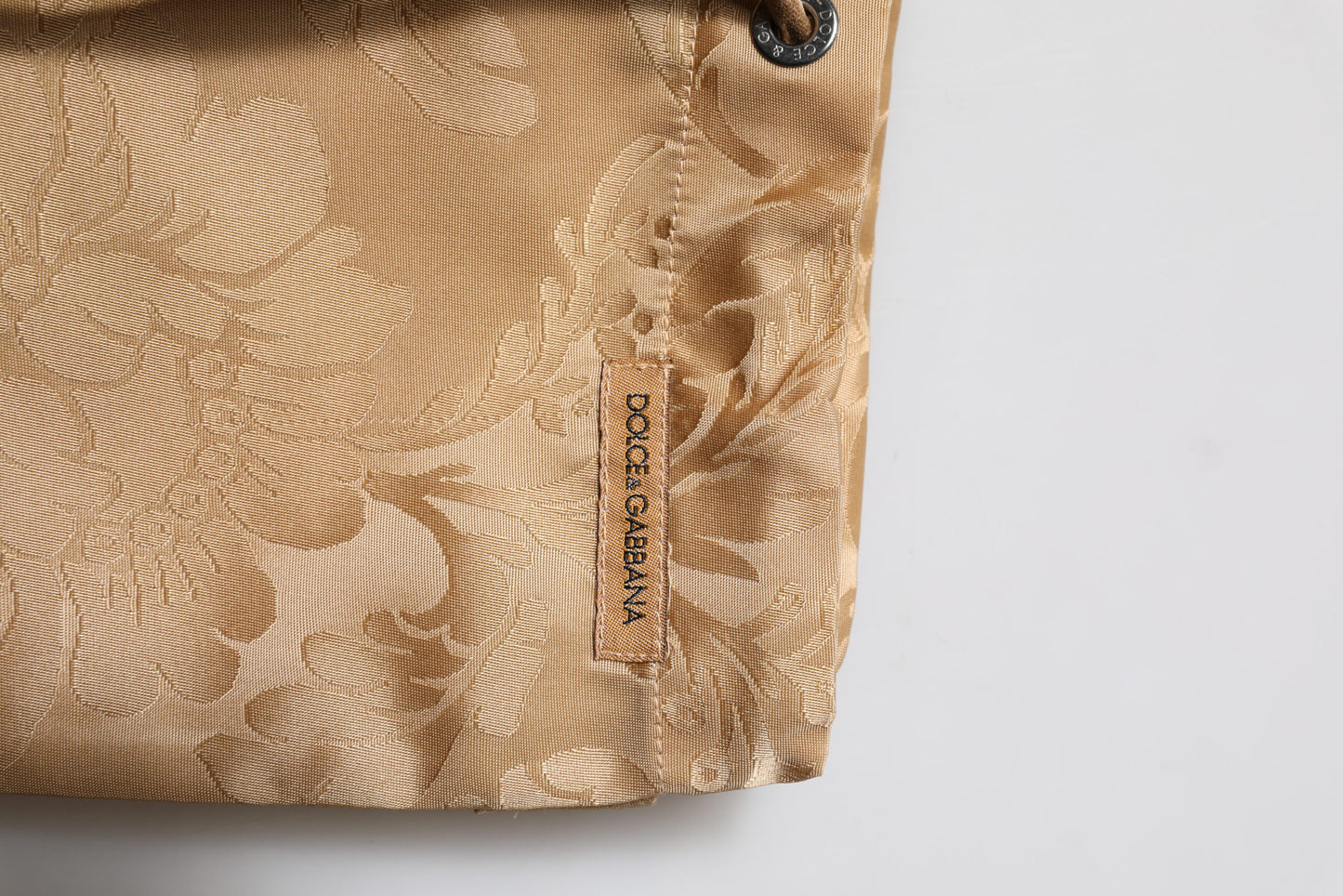 Dolce & Gabbana Brown Floral Jacquard Beachwear Shorts Bademode