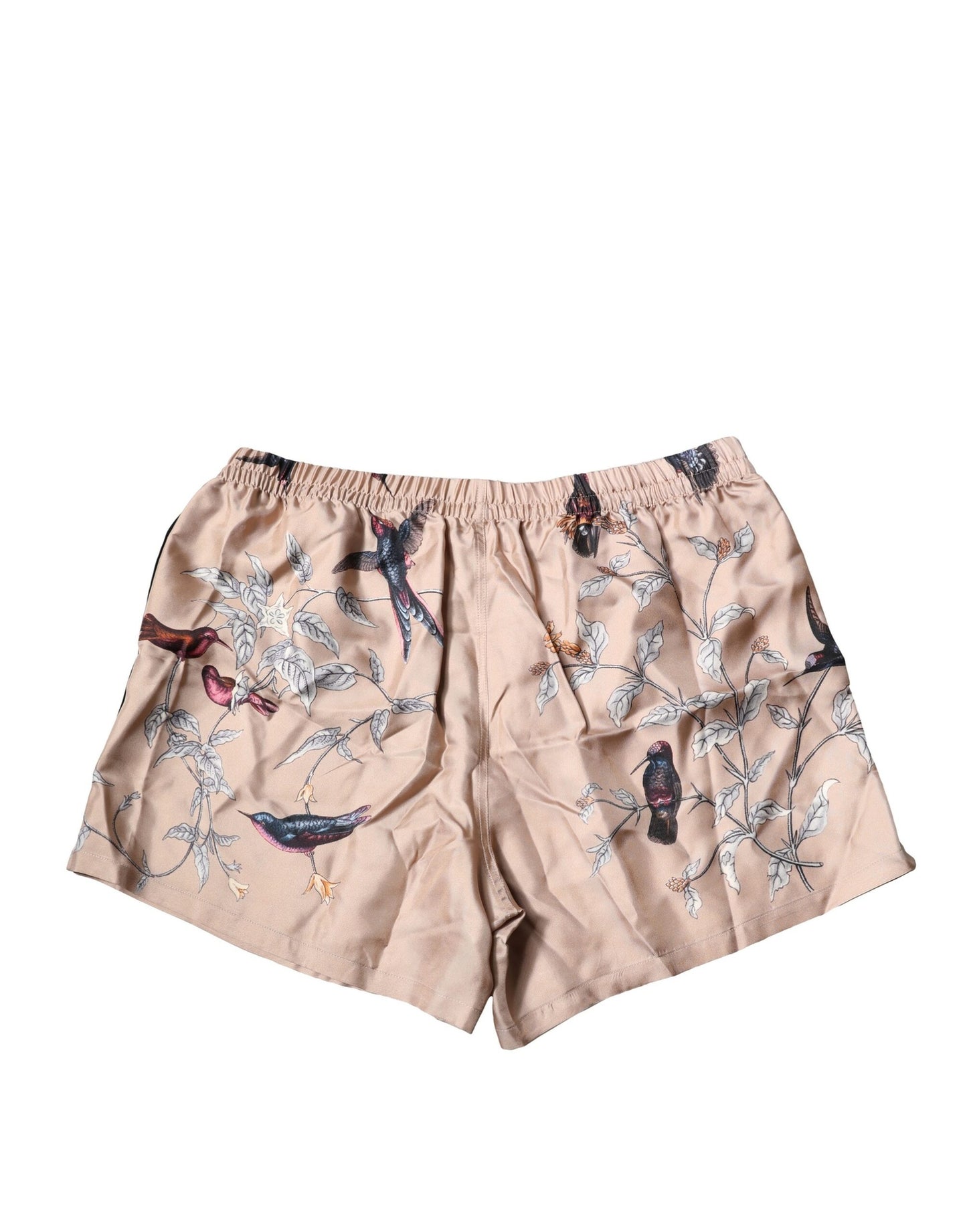 Dolce & Gabbana Pfirsich Vögel Bedruckte Strandbekleidung Shorts Bademode