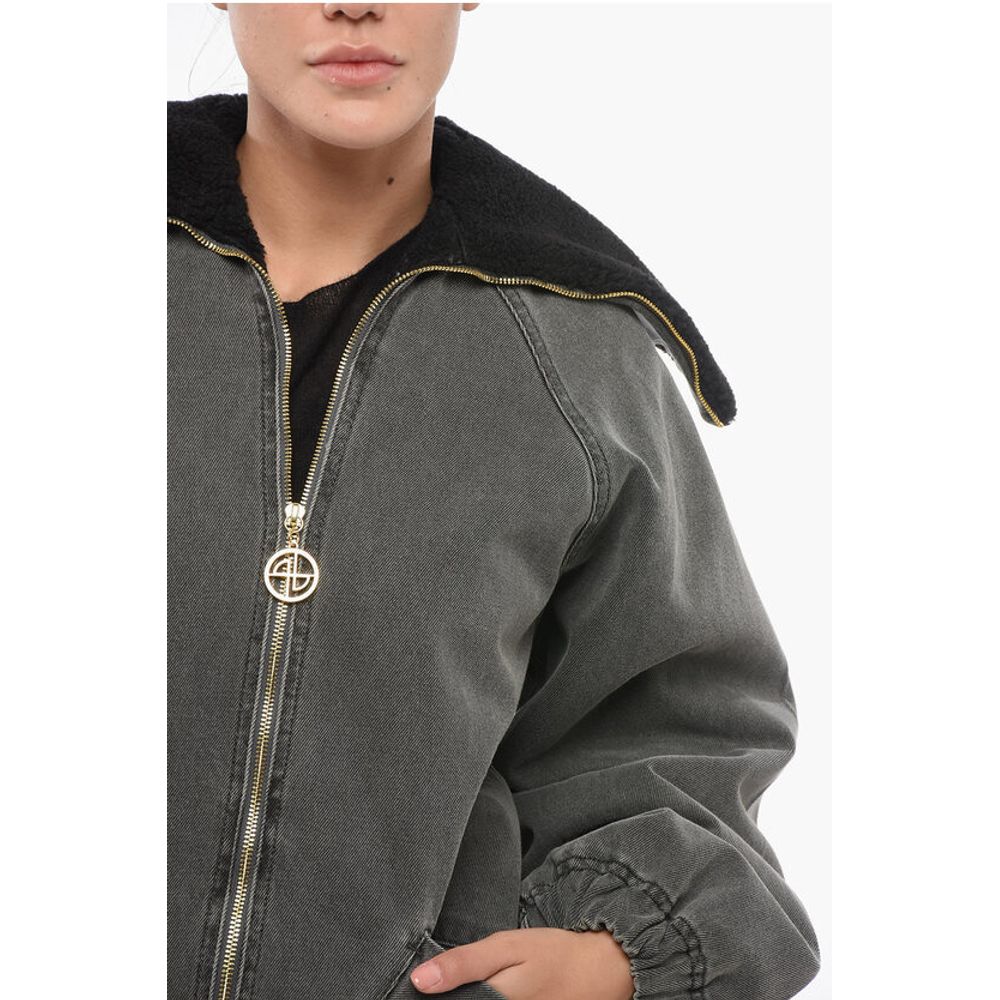 Patou Übergroße Denim-Jacke mit Wattierung