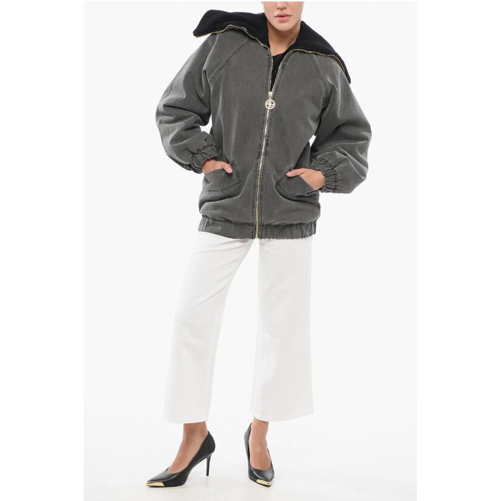 Patou Übergroße Denim-Jacke mit Wattierung