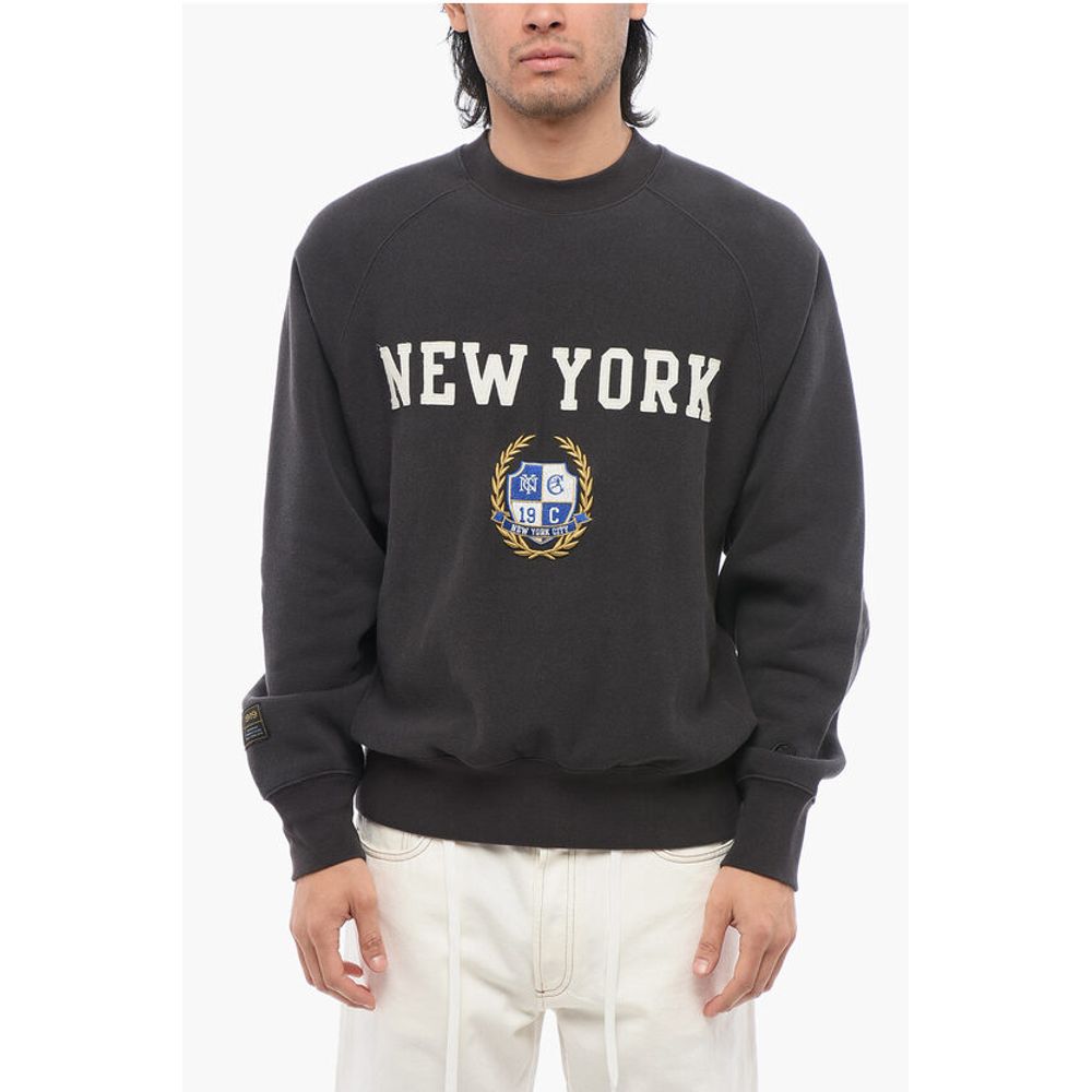 Champion Sweatshirt mit Rundhalsausschnitt und Stickerei aus Baumwollvlies NEW YORK