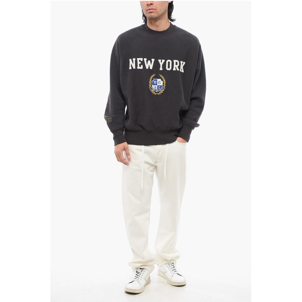 Champion Sweatshirt mit Rundhalsausschnitt und Stickerei aus Baumwollvlies NEW YORK