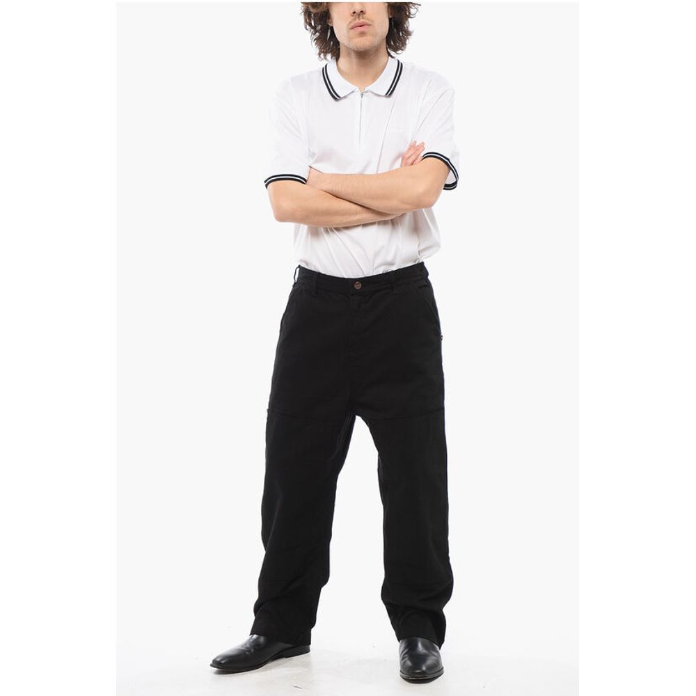1989 Studio Baggy Fit Freizeithosen mit Reißverschluss und Druckknöpfen Knöchel