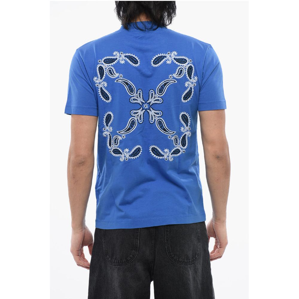 Off-White Bandana-Motiv T-Shirt mit Rundhalsausschnitt