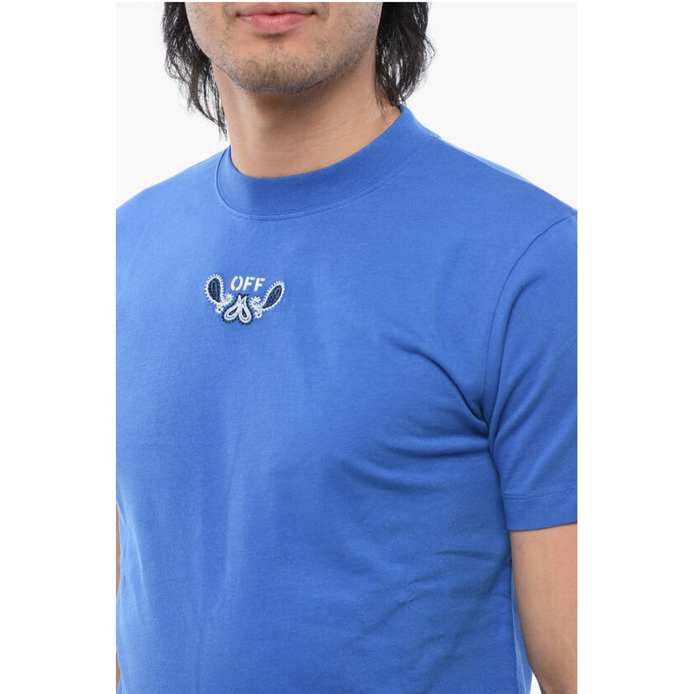 Off-White Bandana-Motiv T-Shirt mit Rundhalsausschnitt