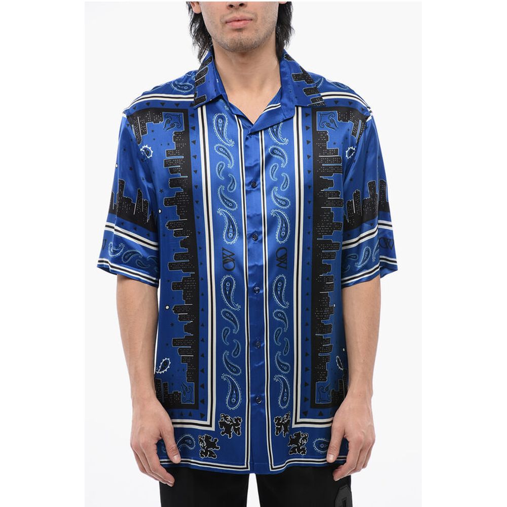 Off-White Bandana-Motiv Bowling-Shirt