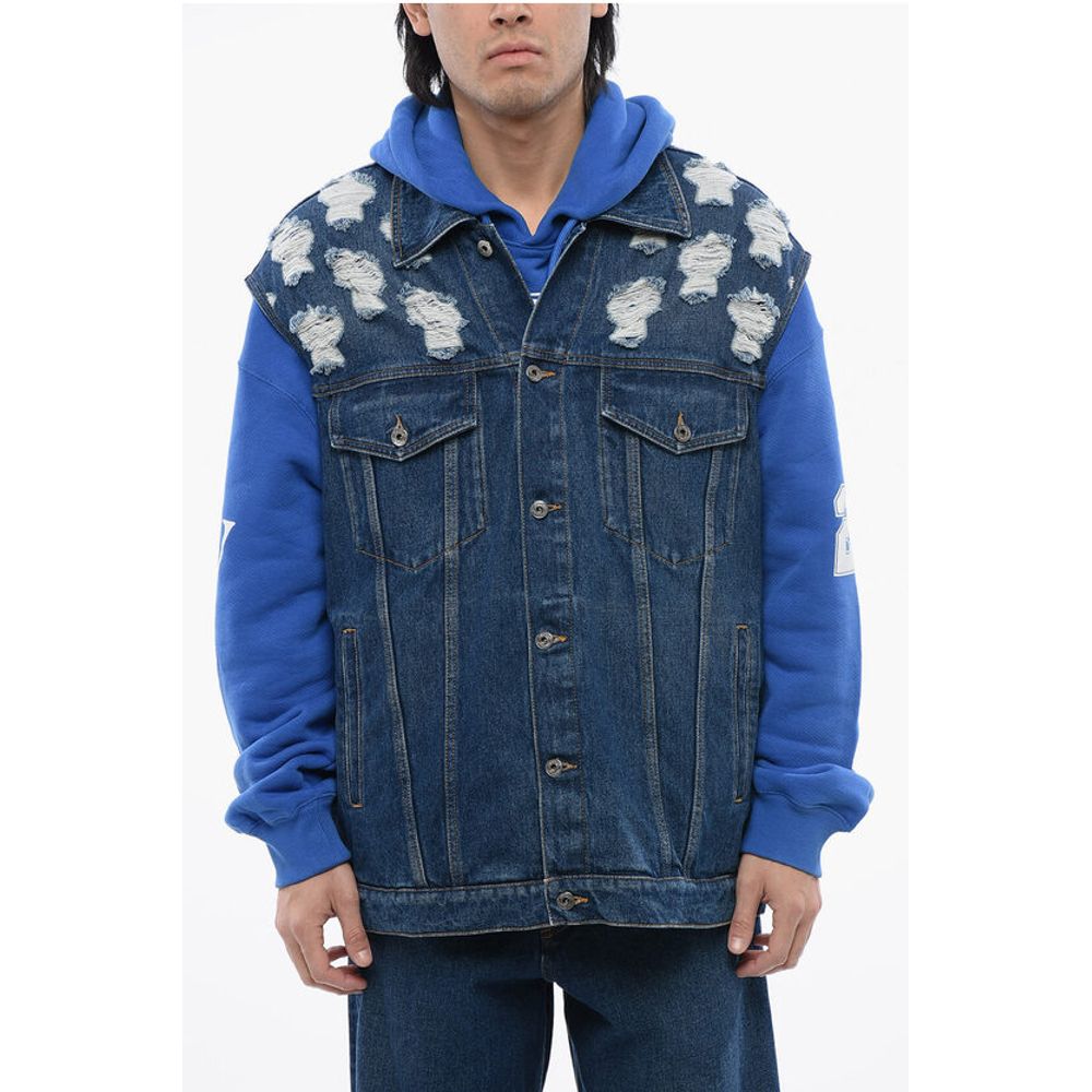 Off-White Distressed-Effekt STARS OVER Denim-Weste