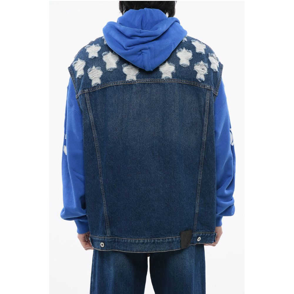 Off-White Distressed-Effekt STARS OVER Denim-Weste