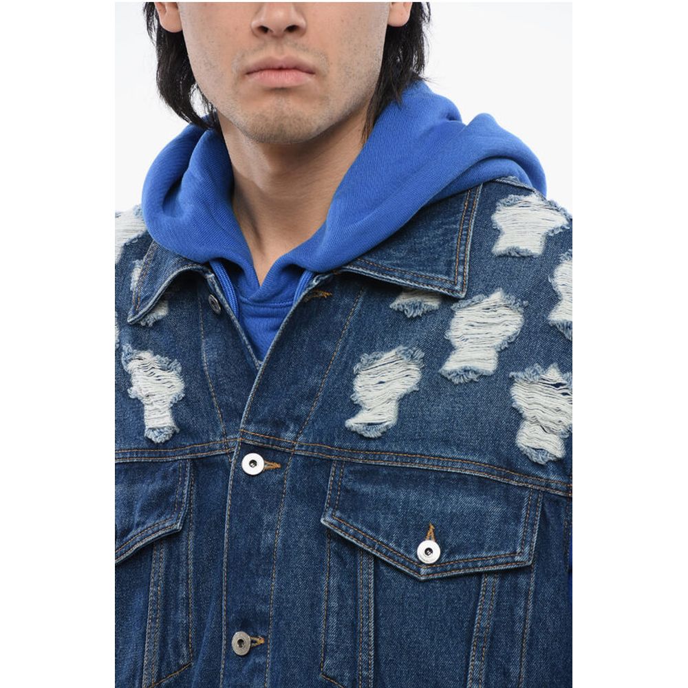 Off-White Distressed-Effekt STARS OVER Denim-Weste