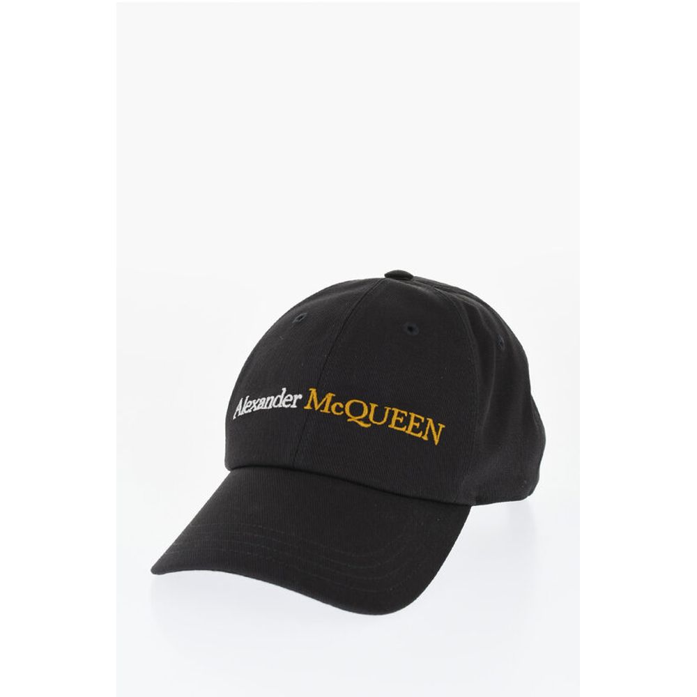Alexander McQueen Einfarbige Kappe mit gesticktem Logo