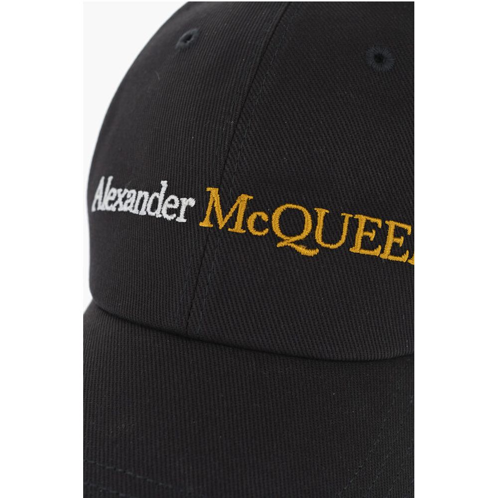 Alexander McQueen Einfarbige Kappe mit gesticktem Logo