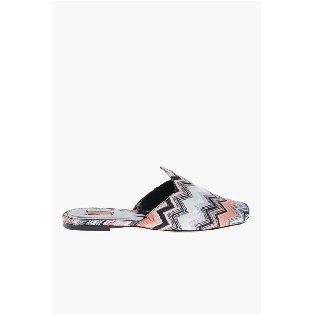 Missoni ALICUDI Pantoletten aus Stoff mit Zickzack-Motiv