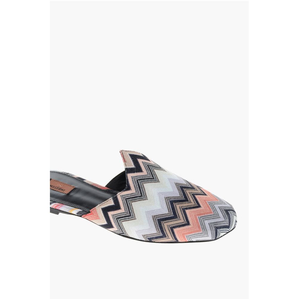 Missoni ALICUDI Pantoletten aus Stoff mit Zickzack-Motiv