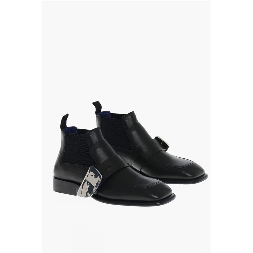 Burberry Chelsea-Stiefel aus Leder mit EDK-Schnalle