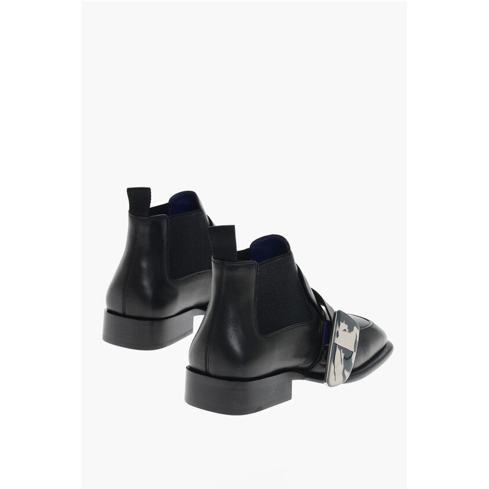 Burberry Chelsea-Stiefel aus Leder mit EDK-Schnalle