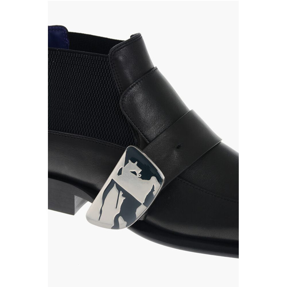 Burberry Chelsea-Stiefel aus Leder mit EDK-Schnalle
