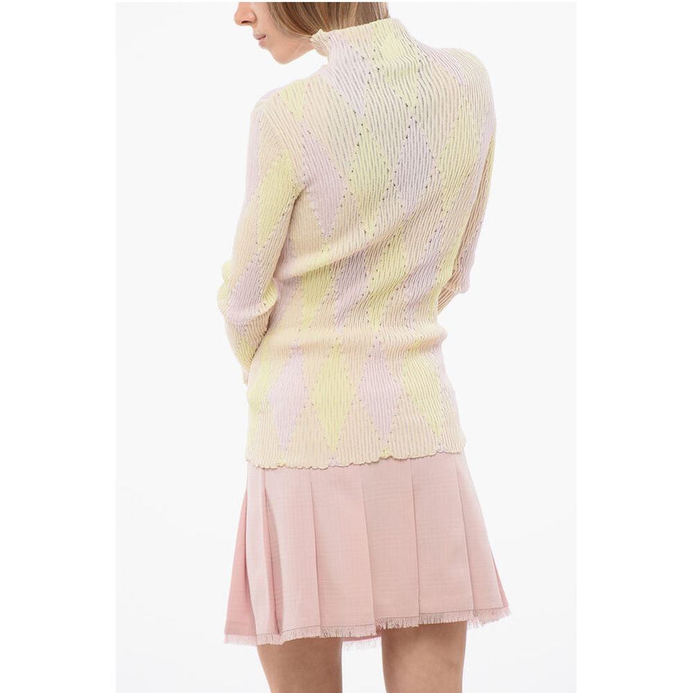 Burberry Rollkragenpullover aus Seidenmischung mit Argyle-Motiv