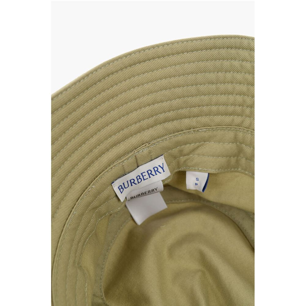 Burberry Einfarbiger Eimerhut mit gesticktem Logo