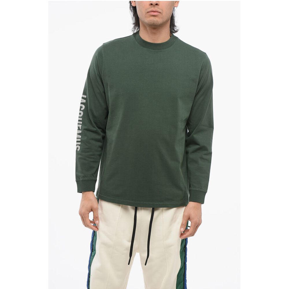 Jacquemus BRILHO Baumwoll-T-Shirt mit Rundhalsausschnitt und glitzerndem Logo