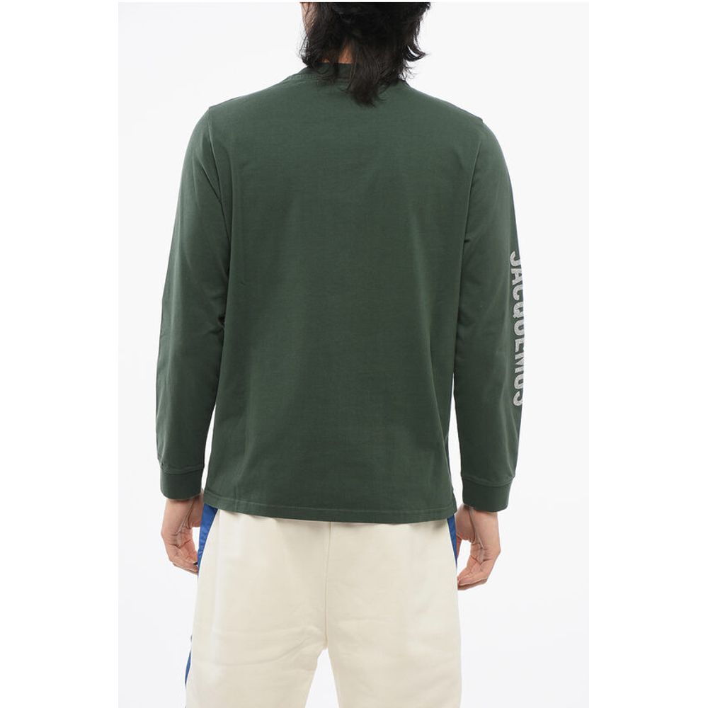 Jacquemus BRILHO Baumwoll-T-Shirt mit Rundhalsausschnitt und glitzerndem Logo