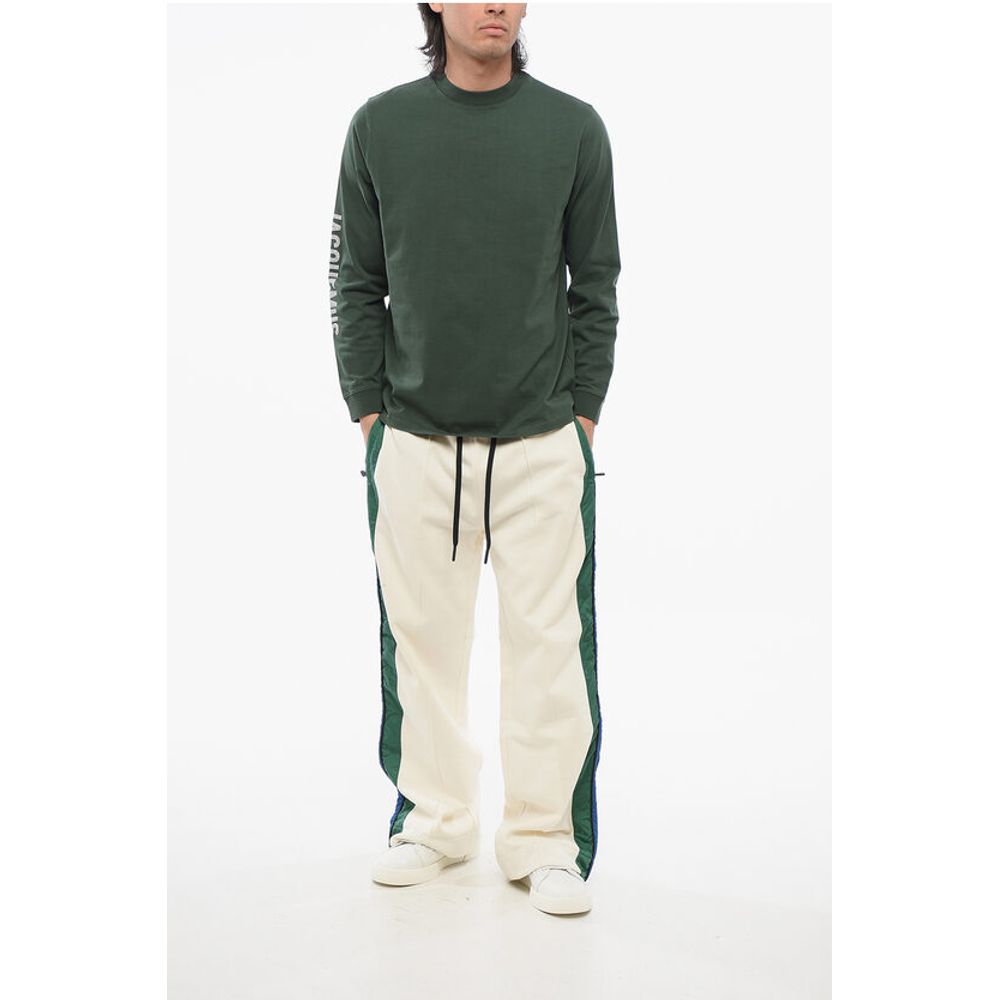 Jacquemus BRILHO Baumwoll-T-Shirt mit Rundhalsausschnitt und glitzerndem Logo